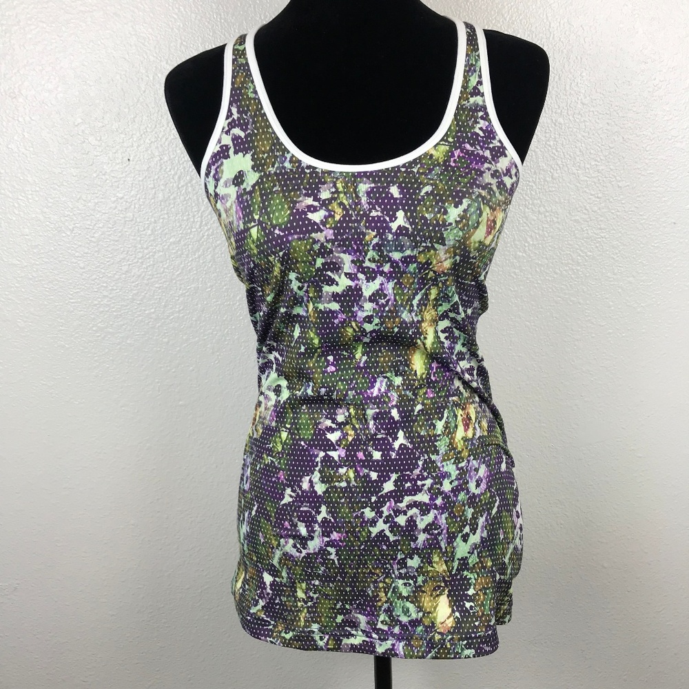 LULULEMON  Cool Racerback multi-color Floral Tank